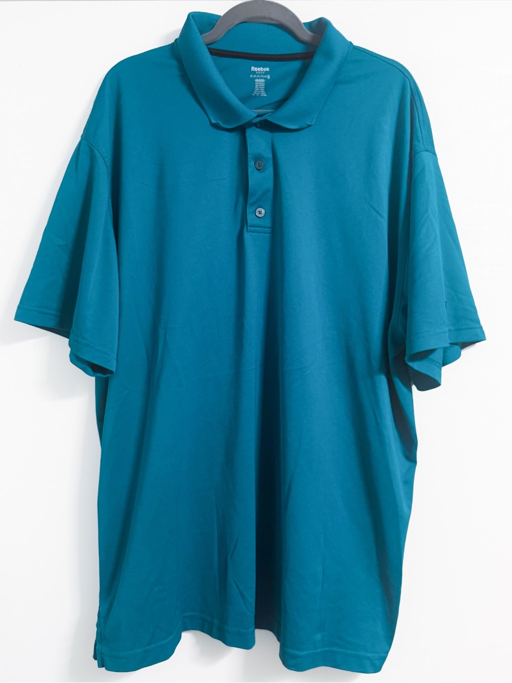 Reebok Golf PlayDry Polo 3XL Big & Tall Moisture Wicking Teal